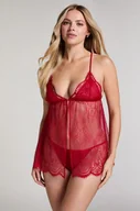 Bielizna nocna - Hunkemöller BD ALLOVER LACE ALDANA Czerwony - miniaturka - grafika 1