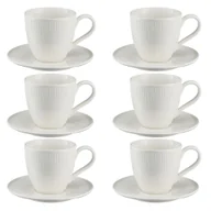 Filiżanki - Komplet filiżanek porcelanowych 220 ml ze spodkiem BONITA - miniaturka - grafika 1