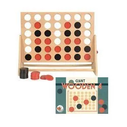 Egmont Toys Cztery w rzędzie, drewniana gra - wersja duża | Toys toyki_5420023039781 - Gry planszowe - miniaturka - grafika 1