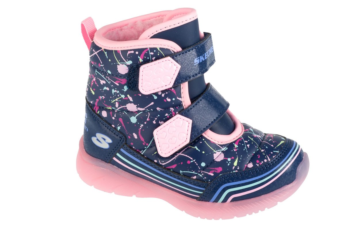 Skechers Illumi-Brights - Power Paint 302653N-NVMT, dla dziewczynki, śniegowce, Granatowy