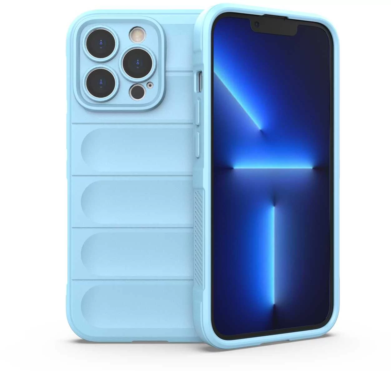 Magic Shield Case etui do iPhone 13 Pro elastyczny pancerny pokrowiec jasnoniebieski