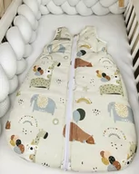 Śpiworki dla dzieci - Śpiworek do spania dla niemowlaków „Funny animals" Bawełna premium 1 tog - miniaturka - grafika 1