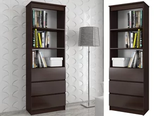 REGAŁ BIUROWY R 60 cm CLP 3 SZUFLADY 2 PÓŁKI WENGE - Regały biurowe - miniaturka - grafika 7