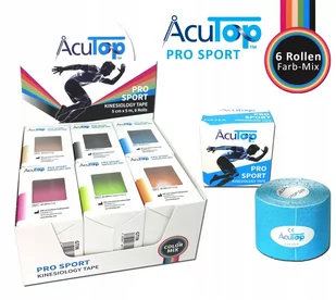 ZESTAW 6 ROLEK ACUTOP PRO SPORT KINESIOLOGY TAPE - WZMOCNIONE PLASTRY - Akcesoria do rehabilitacji - miniaturka - grafika 1