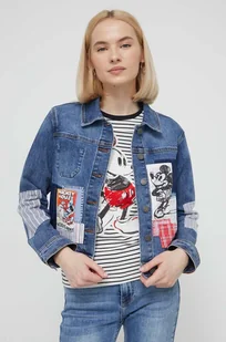Desigual kurtka jeansowa x Disney damska kolor niebieski przejściowa - Kurtki damskie - miniaturka - grafika 1
