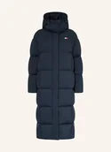 Płaszcze damskie - Tommy Jeans Płaszcz Puchowy Alaska Grid blau - miniaturka - grafika 1