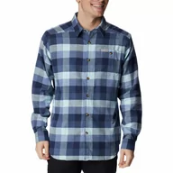 Koszule męskie - Cornell Woods Flanelowa koszula męska z długim rękawem - Niebieski - miniaturka - grafika 1