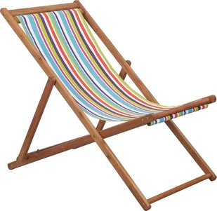 Elior Kolorowy leżak z drewna eukaliptusa - Inglis 2X - Leżaki ogrodowe - miniaturka - grafika 1