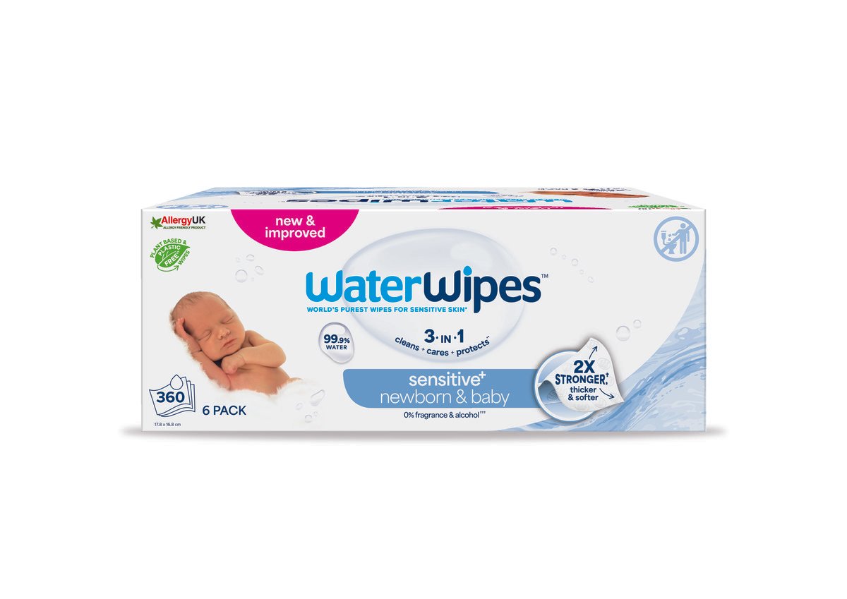 WaterWipes mokre chusteczki nawilżane wodą 6x60szt (360szt)
