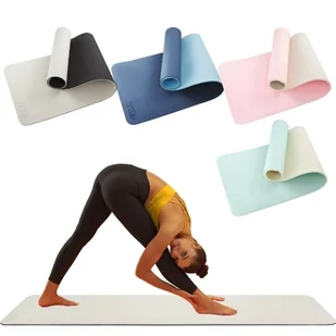 Mata do ćwiczeń jogi TPE - 180x60x1 cm 4FIZJO, antypoślizgowa - różne kolory - Maty do jogi - miniaturka - grafika 1