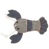 Zabawki dla kotów - BARRY KING Homar z mocnego materiału szary/granatowy 12 x 11 cm - miniaturka - grafika 1