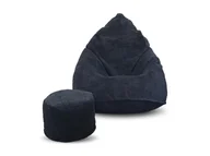 Pufy i podnóżki - Pufa sako XXXXL worek + gratis sztruksowa czarna - miniaturka - grafika 1