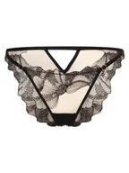 Majtki damskie - Bluebella - Slipy damskie  Adeline, czarny|beżowy - miniaturka - grafika 1