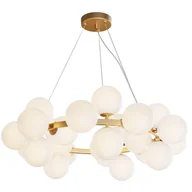 Lampy sufitowe - Wisząca lampa molekułowa Dallas MOD545PL-25BS balls białe złote - miniaturka - grafika 1