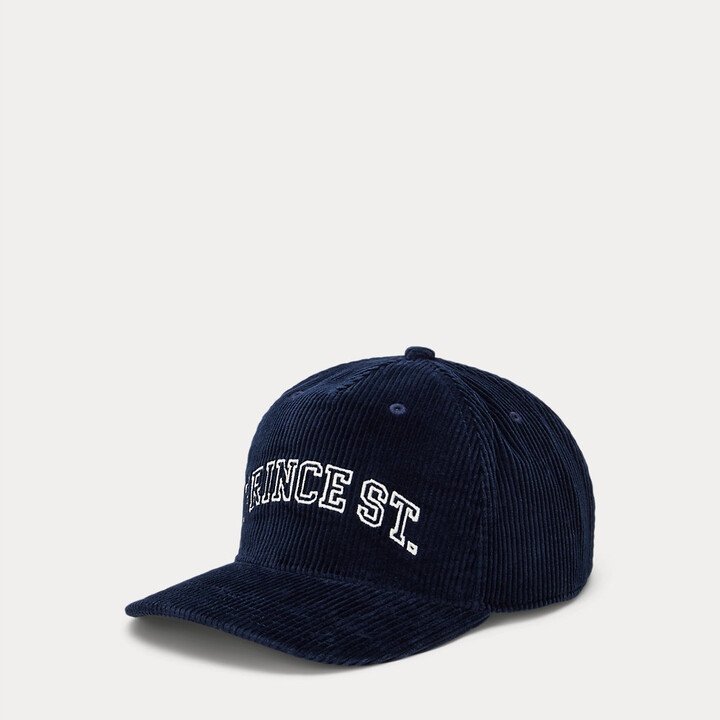 Polo Ralph Lauren Czapka z daszkiem niebieska Sztruksowa roz. uniwersalny