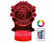 Lampy stojące - LAMPKA NOCNA DLA DZIECI MANCHESTER UNITED HERB 3D - miniaturka - grafika 1