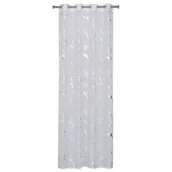 Firany - Firana z kółkami STORM 140 x 260 cm kolor biały/srebrny - miniaturka - grafika 1