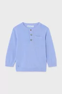 Swetry dla chłopców - Mayoral sweter bawełniany niemowlęcy kolor niebieski lekki - miniaturka - grafika 1