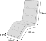 Masażery - Poduszka ogrodowa, poduszka na krzesło ogrodowe, wygodne siedzisko, poduszka na fotel, poduszka na krzesło, poduszka na krzesło, poduszka rozkładana, czerwona, 160 x 50 cm - miniaturka - grafika 1