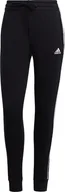 Spodnie męskie - Spodnie damskie adidas Essentials 3-Stripes Fleece czarne HZ5753-XL - miniaturka - grafika 1
