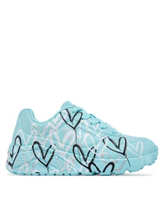 Skechers Sneakersy Uno Lite - Metallic Love 314067L/TQMT Błękitny - Buty dla dziewczynek - miniaturka - grafika 1