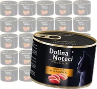Mokra karma dla kotów - Dolina Noteci Premium Kot Bogata w kaczkę puszka 24x185g - miniaturka - grafika 1
