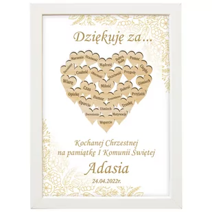 Ramka Podziękowanie Na Komunię Dla Chrzestnej I Komunia Święta - Pamiątka Pierwszej Komunii Świętej - miniaturka - grafika 1