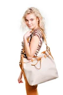 Torebki damskie - Torba skórzana Shopper - Worek Ściągany (7006) - miniaturka - grafika 1