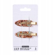 Ozdoby do włosów - SISTER YOUNG_Lily Makeup Hair Clips Set klipsy do włosów Green Coffee 2szt - miniaturka - grafika 1