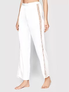 Piżamy damskie - Etam Spodnie piżamowe 6531798 Biały Regular Fit - grafika 1