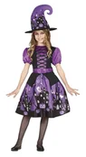 Stroje karnawałowe - Kostium dziecięcy "Wiedźma brokatowy róż"-129-144cm - miniaturka - grafika 1