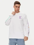 Koszulki męskie - DC Longsleeve Sportster Hls ADYZT05371 Biały Regular Fit - miniaturka - grafika 1