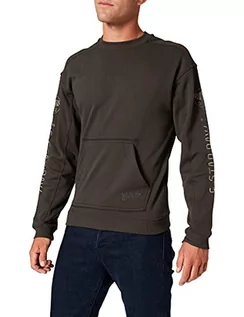 Bluzy męskie - G-STAR RAW Męska bluza z kapturem z krótkim rękawem Graphic Loose, Raven A613-976, XXL - grafika 1