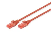 Kable miedziane - Digitus U-UTP PatchCord Cat6 LSOH CU Red 0.25m - miniaturka - grafika 1