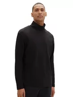 Koszulki męskie - TOM TAILOR Koszulka męska z długim rękawem, 2999 - Black, M - miniaturka - grafika 1