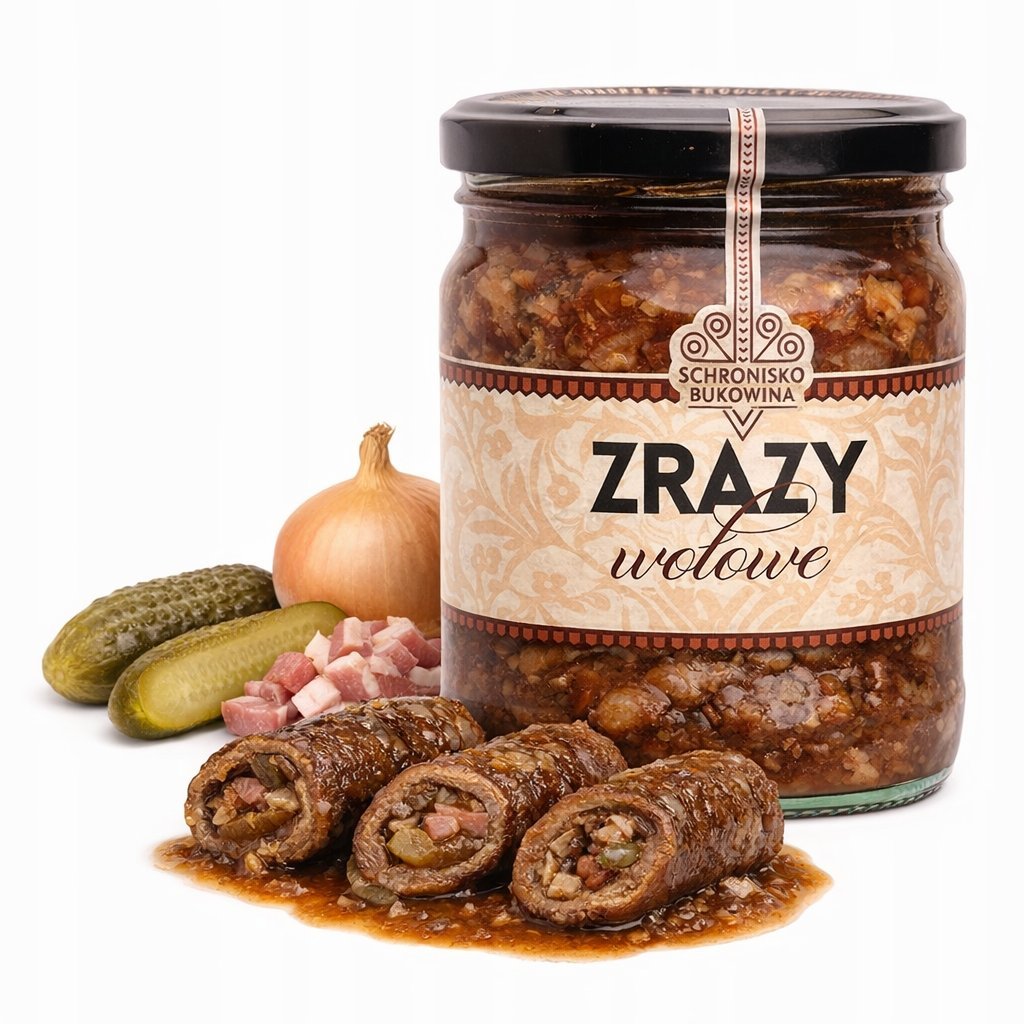 Tradycyjne Zrazy Wołowe 410g - Ręczne Przygotowanie, Naturalne Składniki, Polskie Smaki