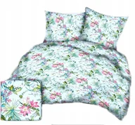 Pościel - pościel bawełna lux 140x200 + 1 poszewka B 306-3 elizabeth niebieska - miniaturka - grafika 1