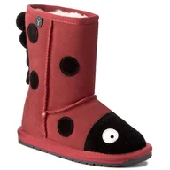 Buty dla dziewczynek - Śniegowce EMU Australia Lady Bird K10111 Czerwony - miniaturka - grafika 1