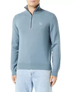 BOSS sweter męski kanobix dzianinowy, Open Green375, S - Swetry męskie - miniaturka - grafika 1