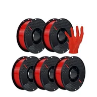 Filamenty i akcesoria do drukarek 3D - filament do drukarek 3D, tworzywo PETG 5KG, kolor czarno-biały, czerwony - miniaturka - grafika 1