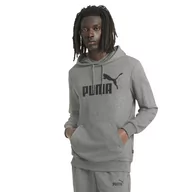 Bluzy męskie - Puma Męska Bluza Dresowa Bawełniana Z Kapturem Ess Big Logo Hoodie Gray 586688 03 Xxl - miniaturka - grafika 1