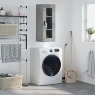 Szafki na klucze - vidaXL Szafka wisząca, szarość betonu, 34,5x34x90 cm - miniaturka - grafika 1