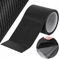 Akcesoria tuningowe - Taśma Ochronna Folia Carbon 5D Gruba Na Progi Słupki Samoprzylepna 10CM 5M - miniaturka - grafika 1