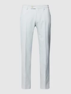 Spodnie męskie - Spodnie do garnituru z mieszanki lnu model ‘Massa’ - grafika 1