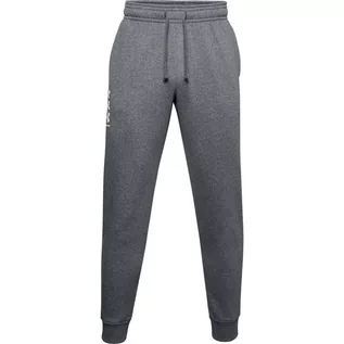 Spodnie męskie - Spodnie męskie Under Armour Rival Fleece 3Logo Jogger ciemnoszare 1357131 012-M - grafika 1