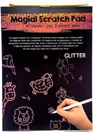 Zabawki kreatywne - Magiczna brokatowa zdrapywanka. 40 arkuszy - miniaturka - grafika 1