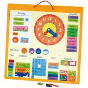 Zabawki interaktywne dla dzieci - VIGA Drewniany Kalendarz Magnetyczny - miniaturka - grafika 1