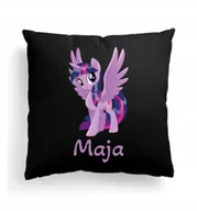Poduszki dekoracyjne - Foto Poduszka Czarna Kucyki PONY My Little Pony - miniaturka - grafika 1