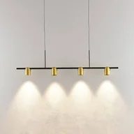 Lampy sufitowe - Lampa wisząca Molto Luce Nuun PD, czarny/złoty, aluminium, 4-punktowa. - miniaturka - grafika 1