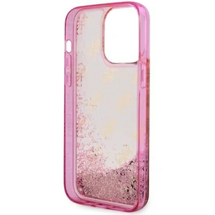 Guess GUHCP14LLC4PSGP iPhone 14 Pro 6.1" różowy/pink hardcase Liquid Glitter 4G Transculent - Etui i futerały do telefonów - miniaturka - grafika 7